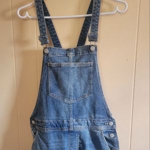 Denim overalls, loose fit, old navy, size 4